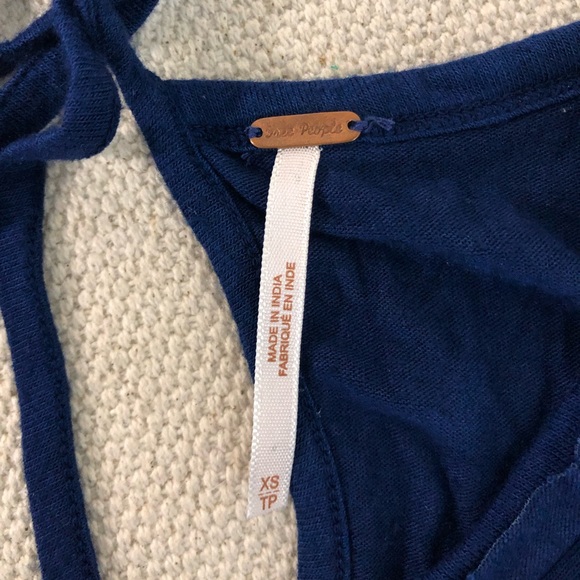 Free People Blue Crop Top Halter XS - Picture 7 of 9